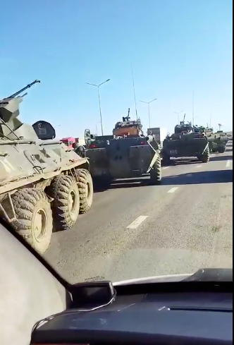 Колонна бронетехники оккупантов попала в ДТП на «Тавриде» — видео